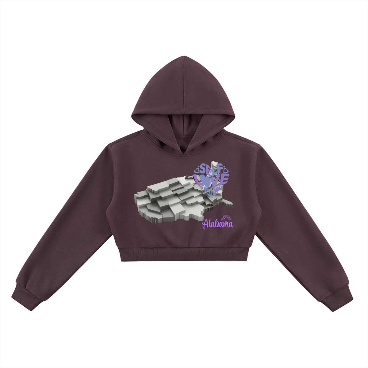 SelfLoveAlabama-Essential Cropped Hoodie