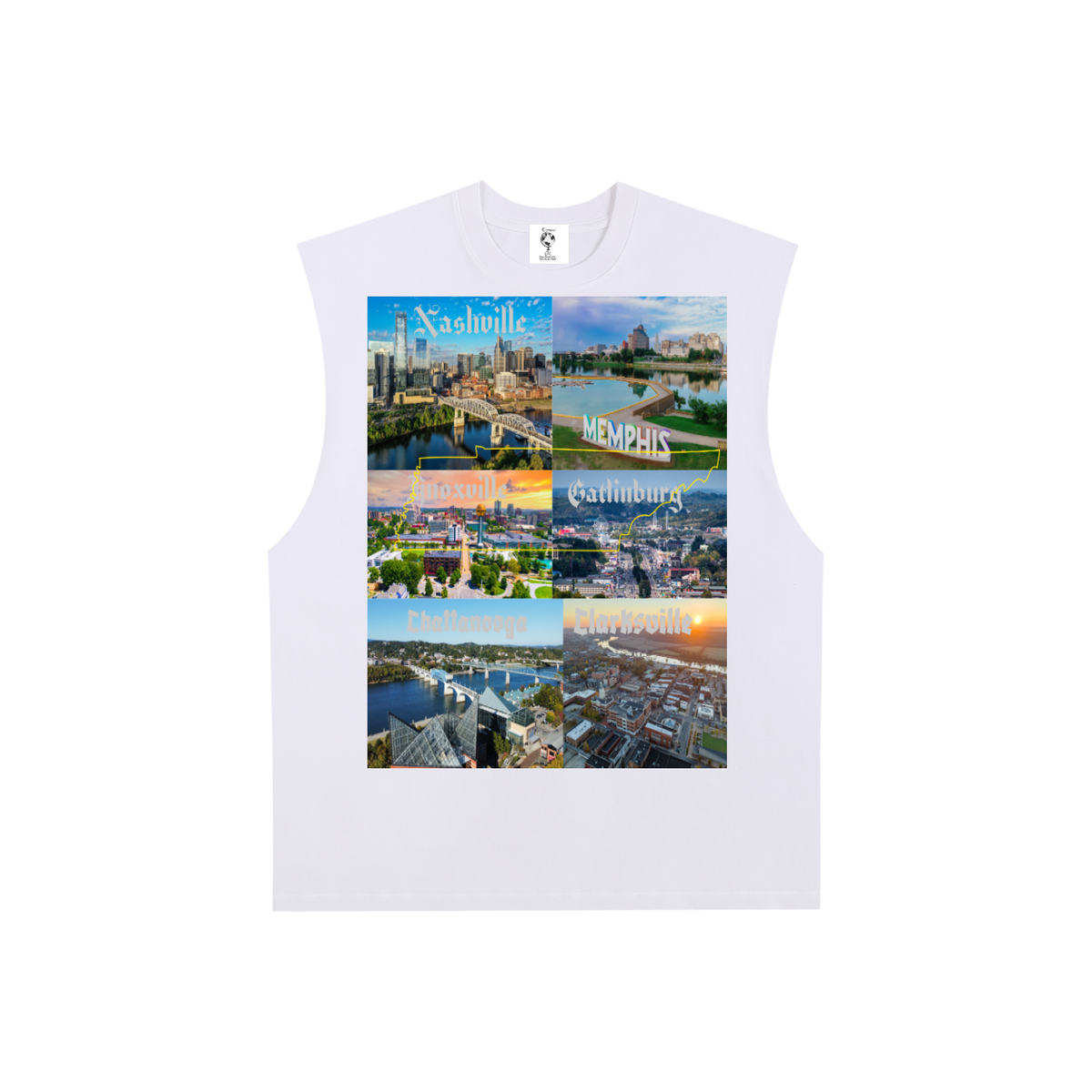 TennesseeCitiesPic-Edge Cotton Tank Top