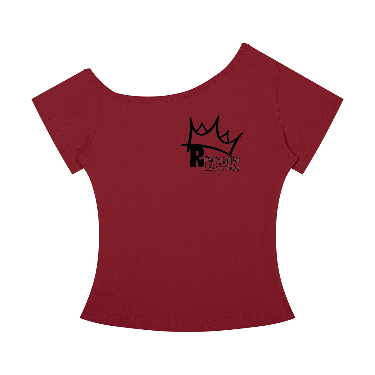 GeorgiaReppin-Women’s Off-the-Shoulder T-Shirt