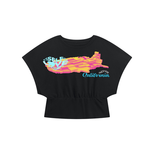SelfLoveCalifornia-Women’s Crop Dolman T-Shirt