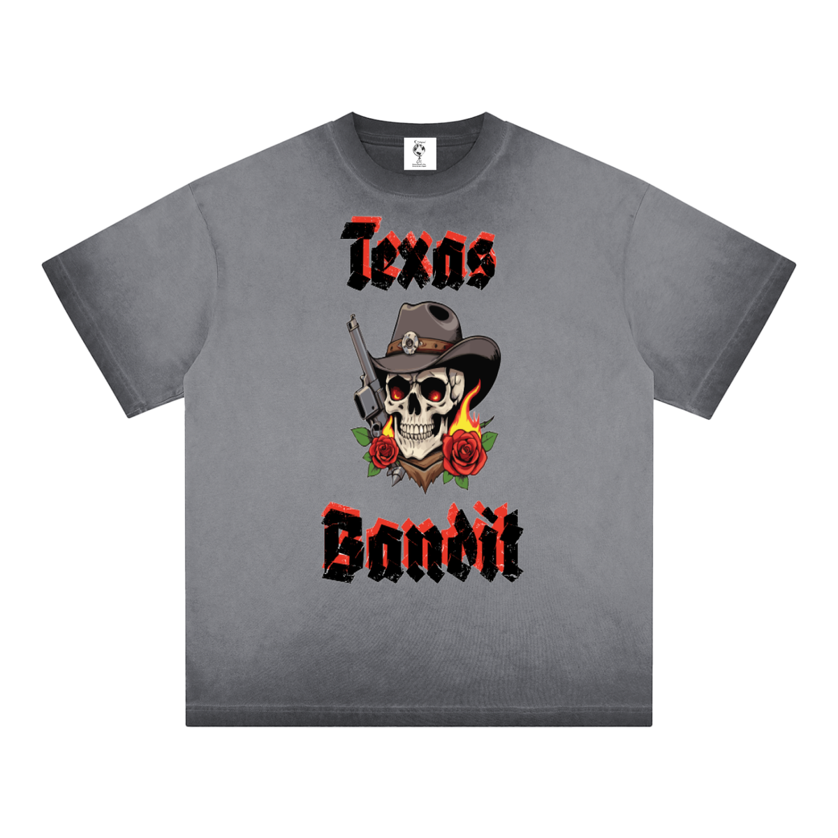 TexasBanditReppin-Reverse Dyed Loose Cotton T-Shirt