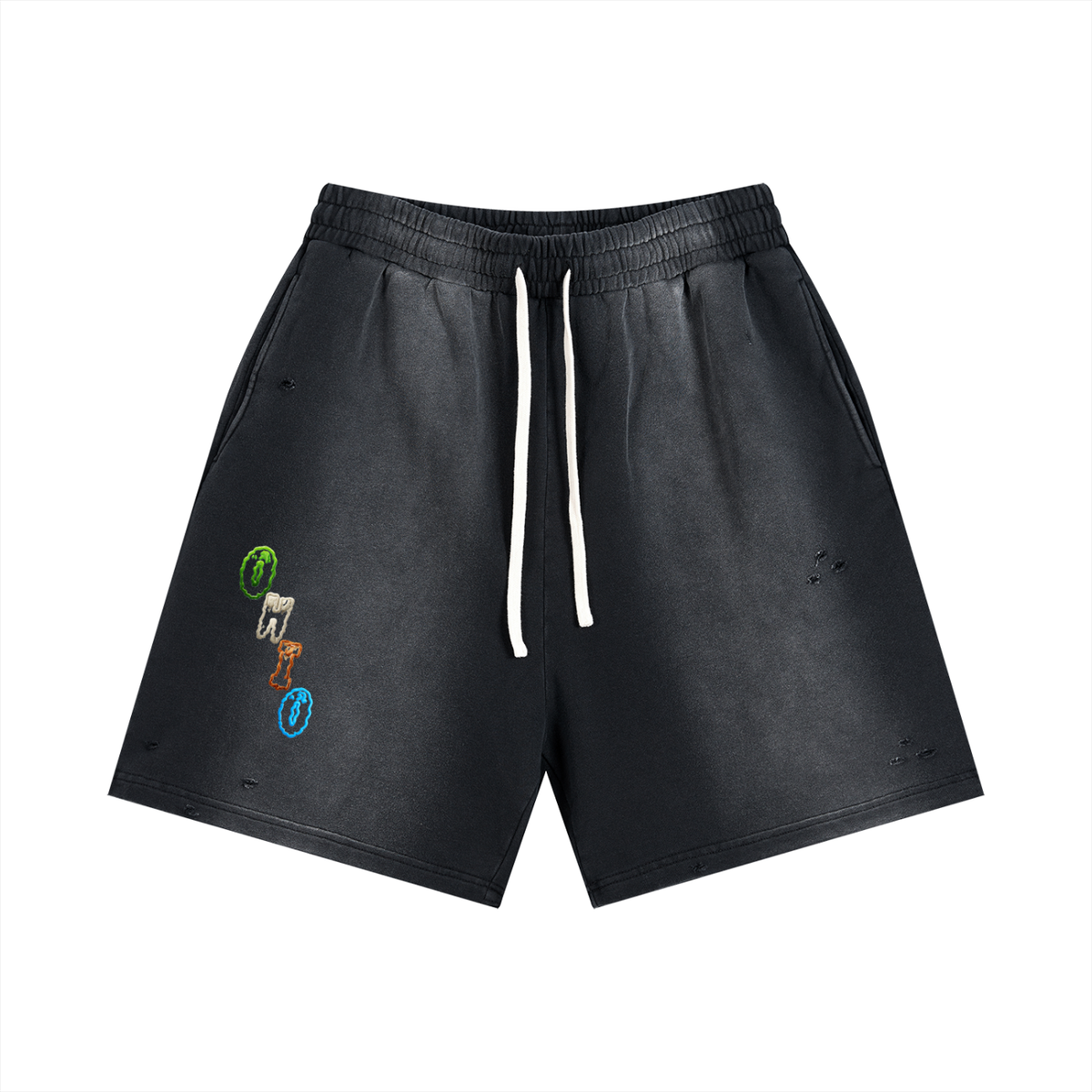 Ohio-Sun Fade Distressed Shorts