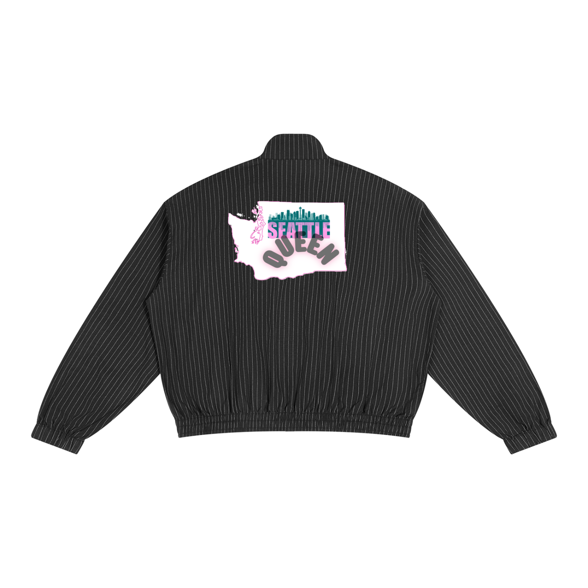 WomensReppinSeattleQueen-Unisex Striped Full-Zip Track Jacket