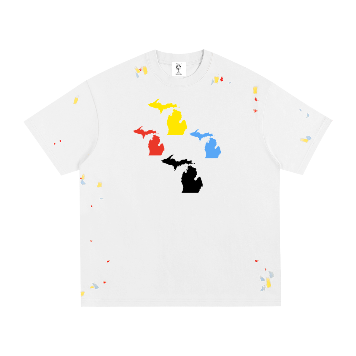 "Michigan"-Paint Splatter T-Shirt