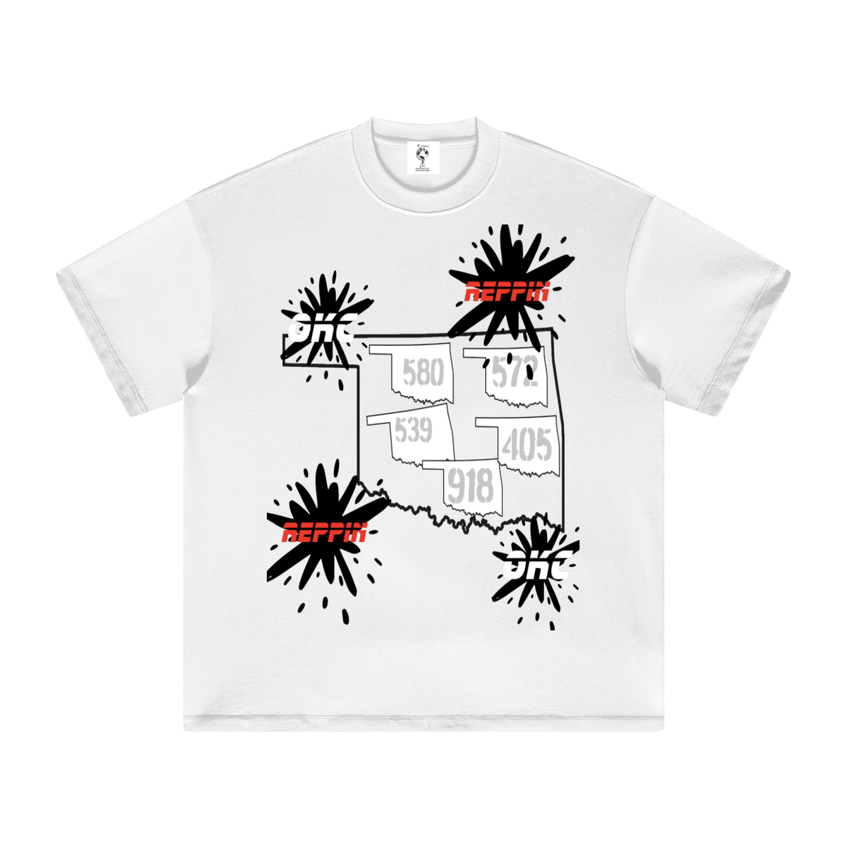 SplashOklahomareppin-Heavyweight Earth Tone T-Shirt