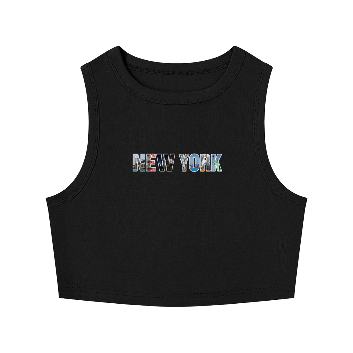 NewYork-Women's Tight Crewneck Crop Tank Top