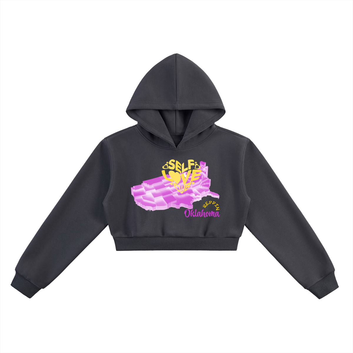SelfLoveOklahoma-Essential Cropped Hoodie