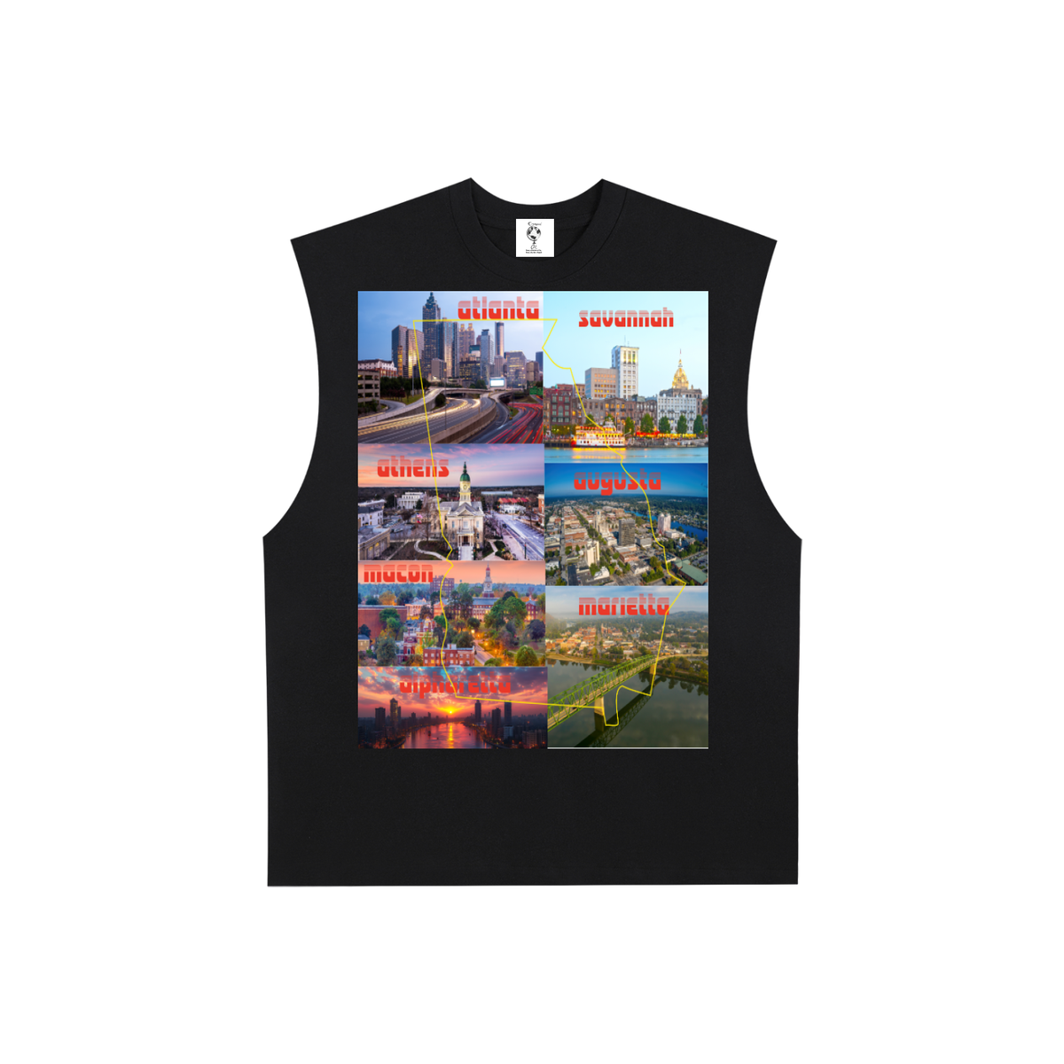 GeorgiaCitiesPic-Edge Cotton Tank Top