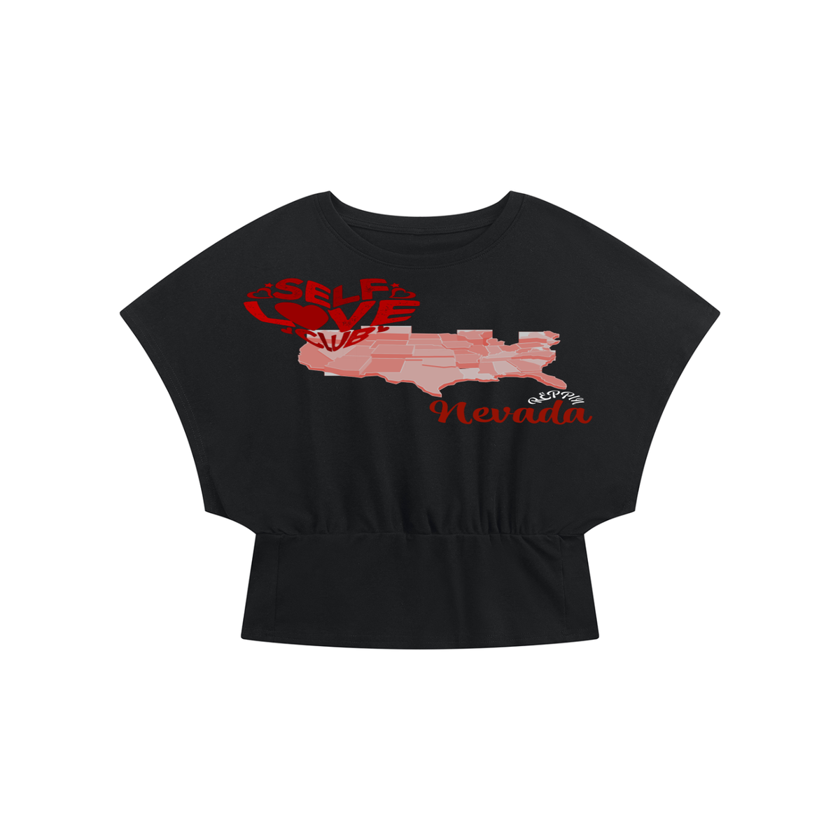 SelfLoveNevada-Women’s Crop Dolman T-Shirt
