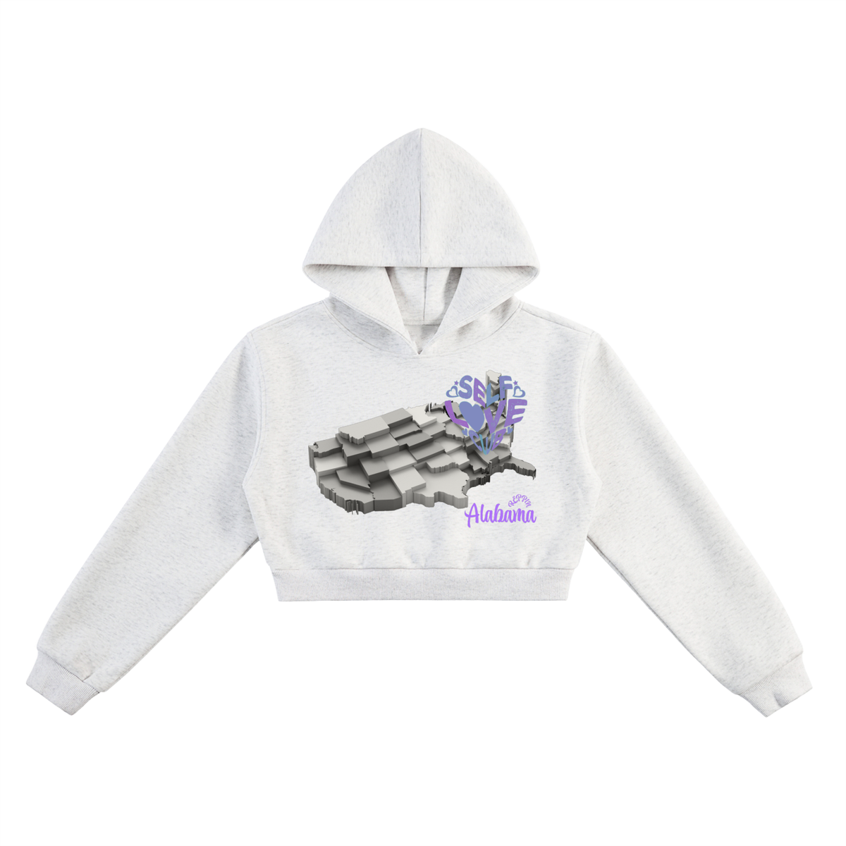 SelfLoveAlabama-Essential Cropped Hoodie