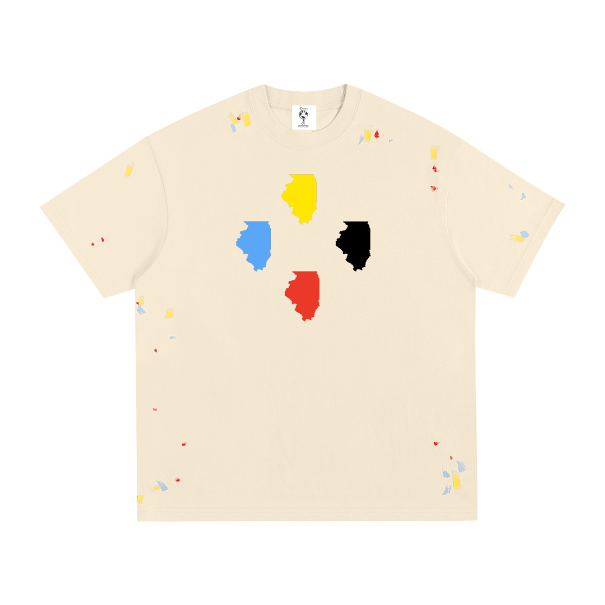 "Illinois"-Paint Splatter T-Shirt