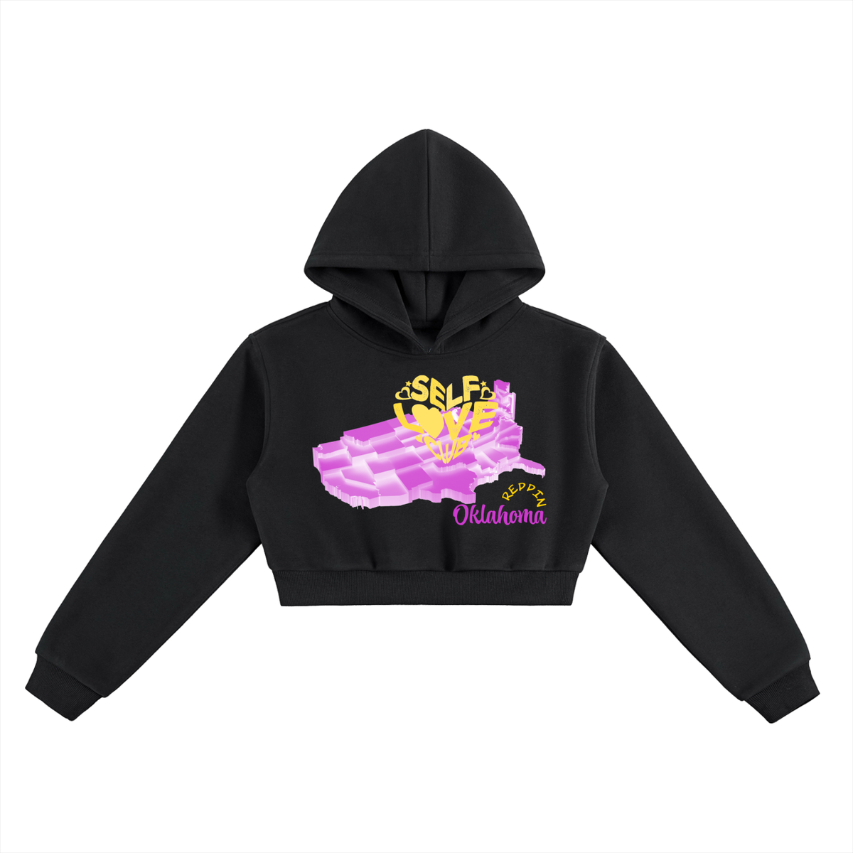 SelfLoveOklahoma-Essential Cropped Hoodie