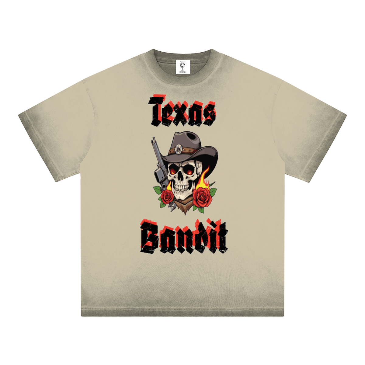 TexasBanditReppin-Reverse Dyed Loose Cotton T-Shirt