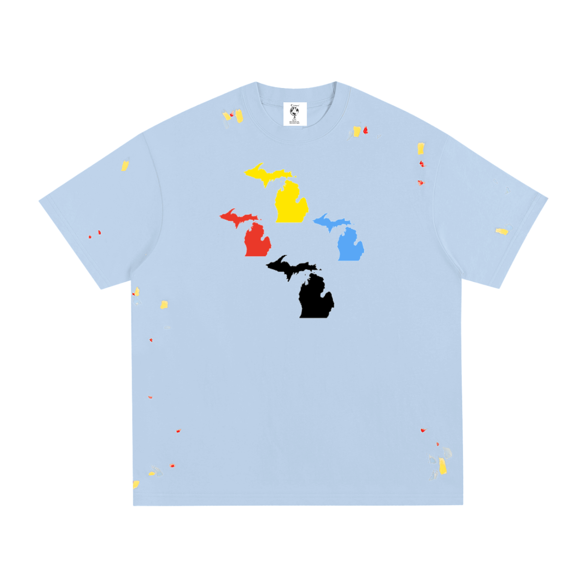 "Michigan"-Paint Splatter T-Shirt