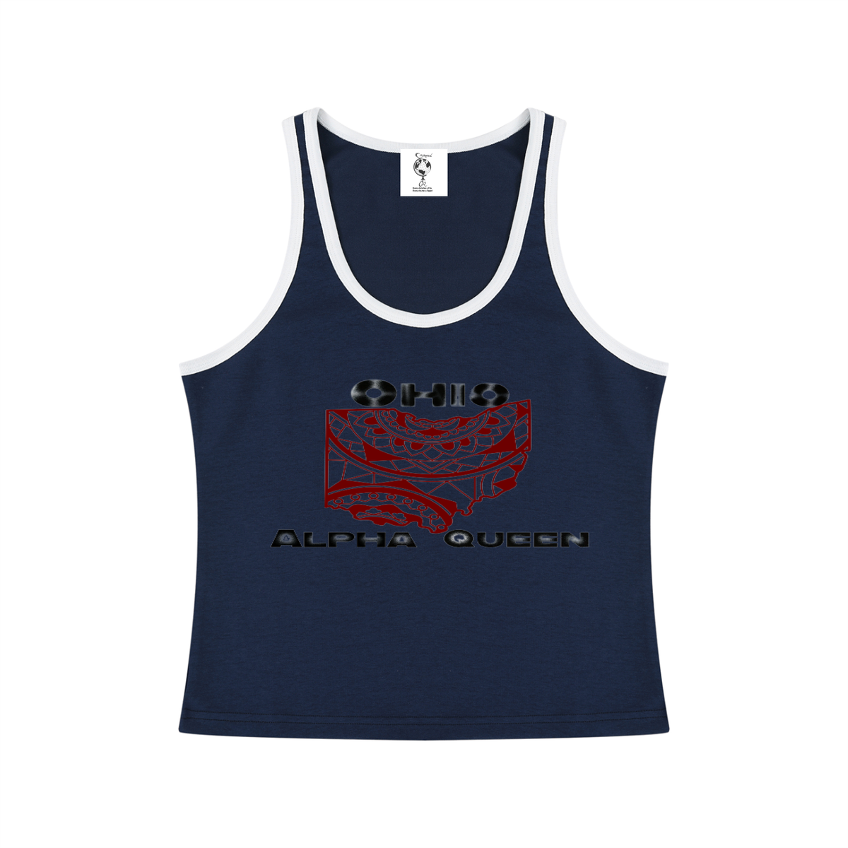 OhioAlphaQueen-Women's Color Block Cropped Tank Top