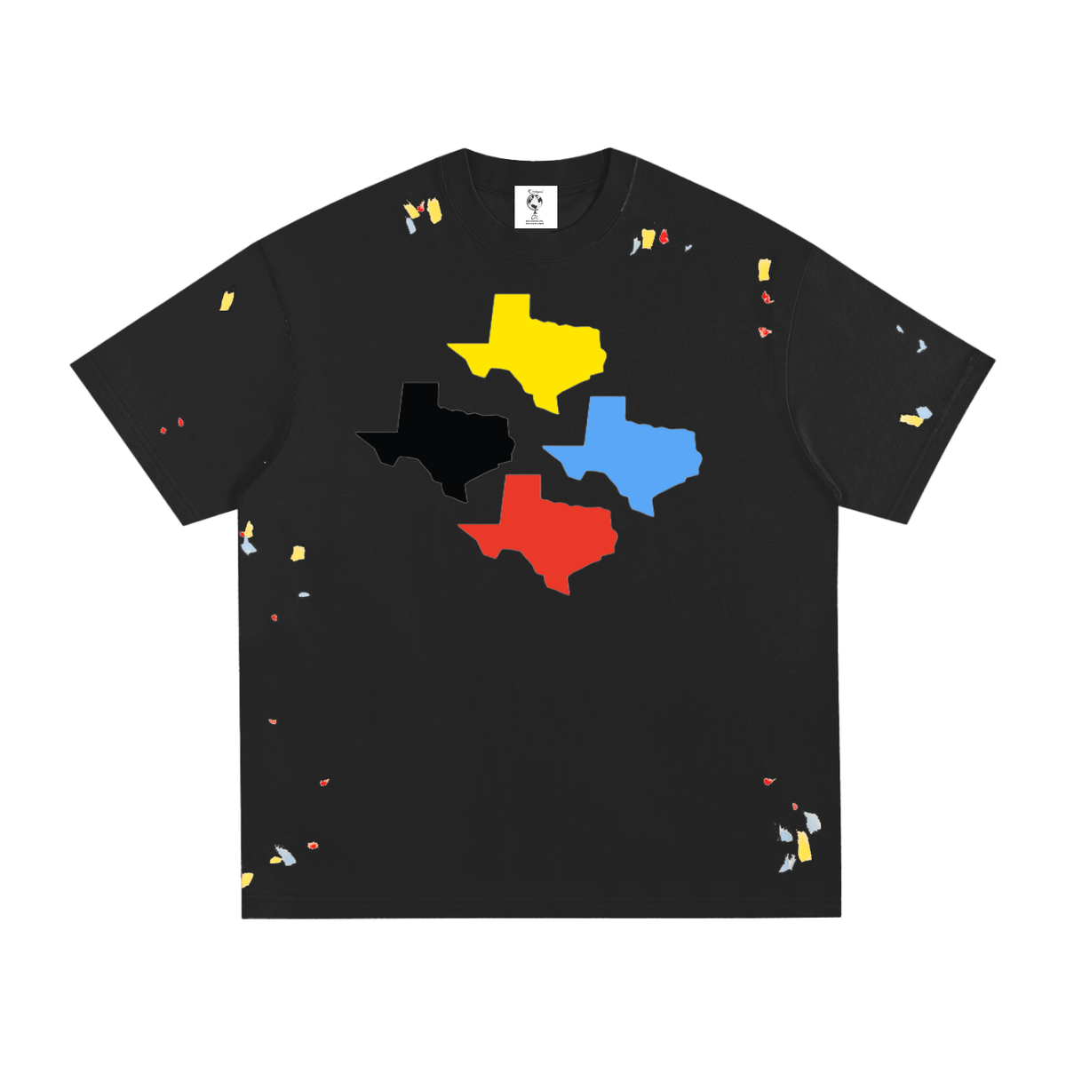"Texas"-Paint Splatter T-Shirt
