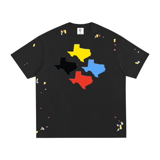 "Texas"-Paint Splatter T-Shirt