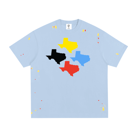 "Texas"-Paint Splatter T-Shirt