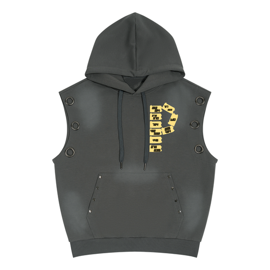 PennsylvaniaResidentAreacodes-Unisex Vintage Wash Sun Fade Sleeveless Hoodie