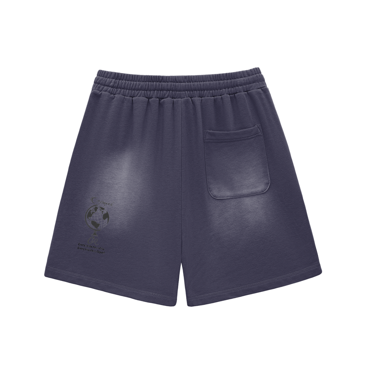 PennsylvaniaTwoPPAreacodes- Sun Fade Raw Edge Cotton Shorts
