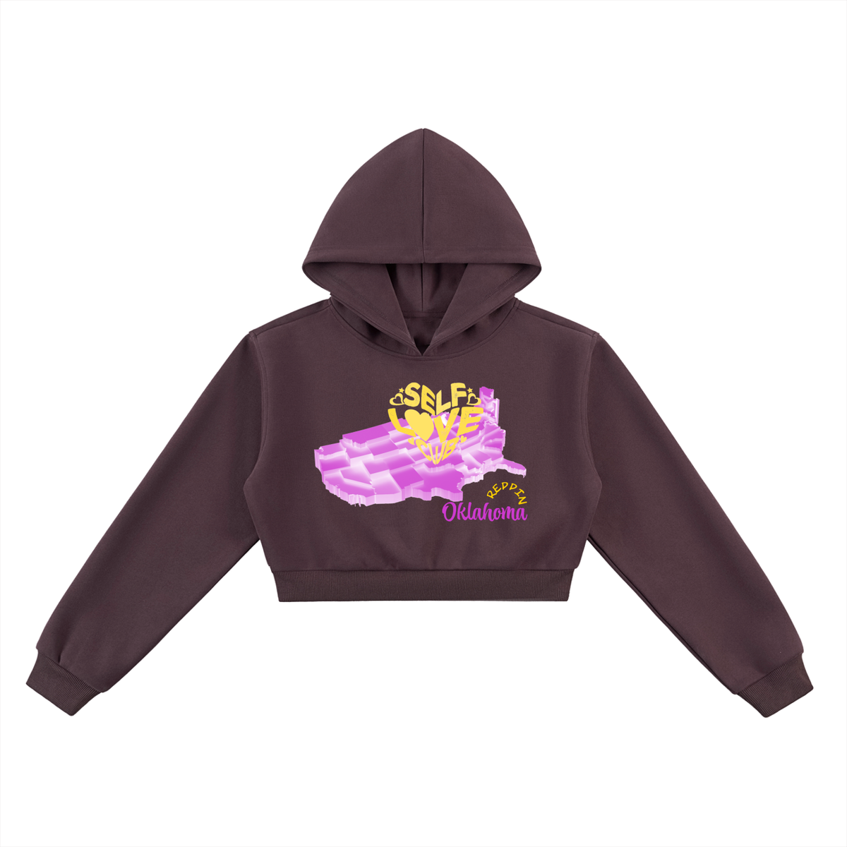 SelfLoveOklahoma-Essential Cropped Hoodie