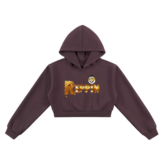 ReppinBeauty&BrainsWomens-Essential Cropped Hoodie