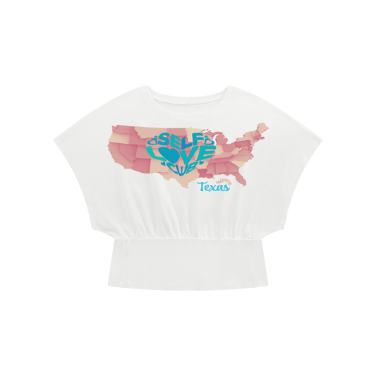 SelfLoveTexas-Women’s Crop Dolman T-Shirt