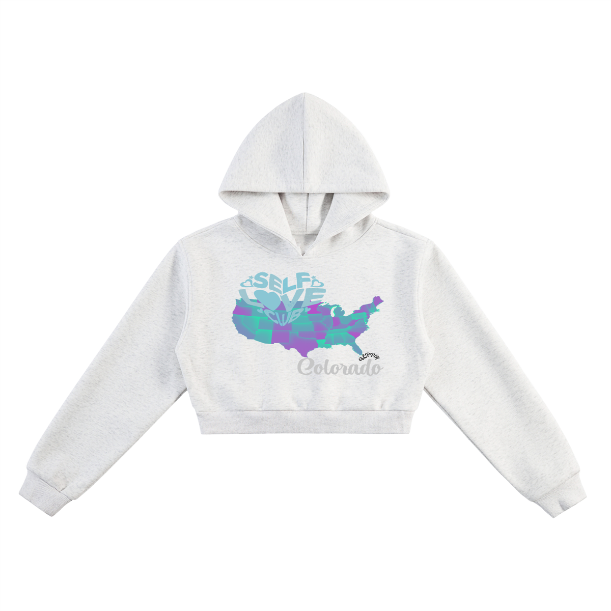 SelfLoveColorado-Essential Cropped Hoodie