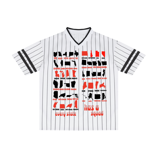 RepAllStates-Unisex Striped Loose V-Neck T-Shirt