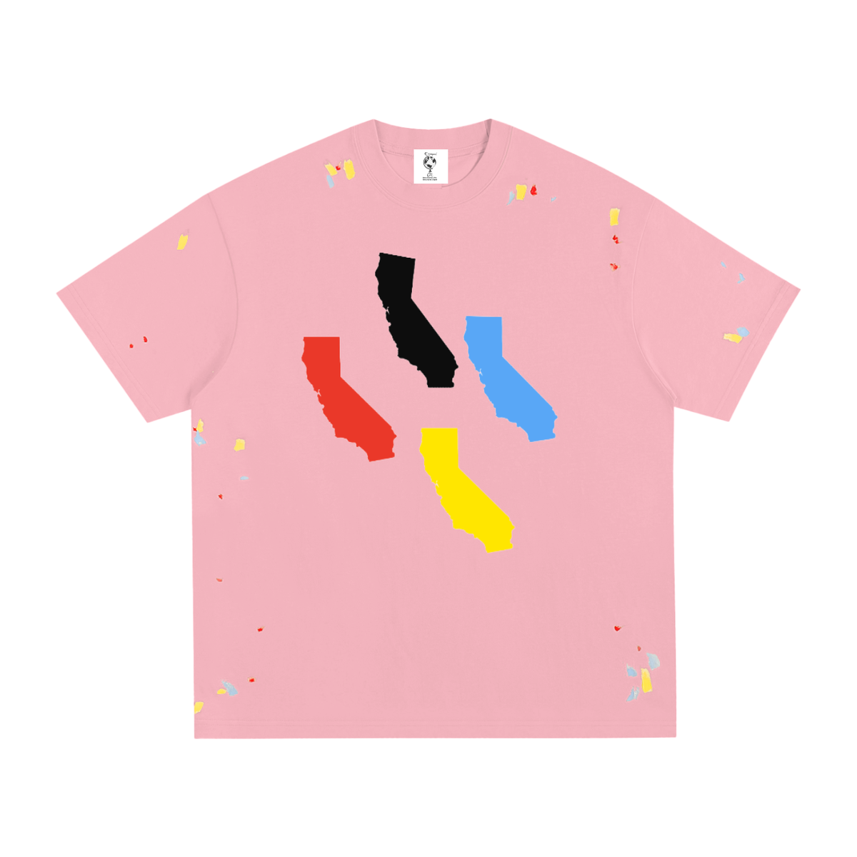 "California"-Paint Splatter T-Shirt