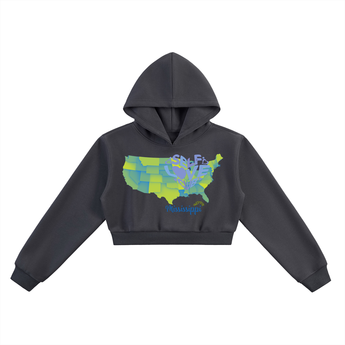 SelfLoveMississippi-Essential Cropped Hoodie