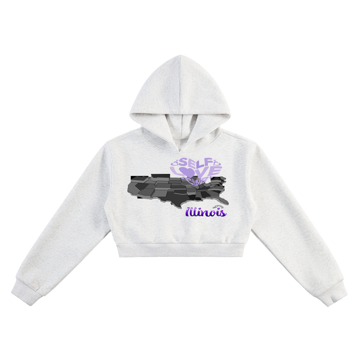 SelfLoveIllinois-Essential Cropped Hoodie