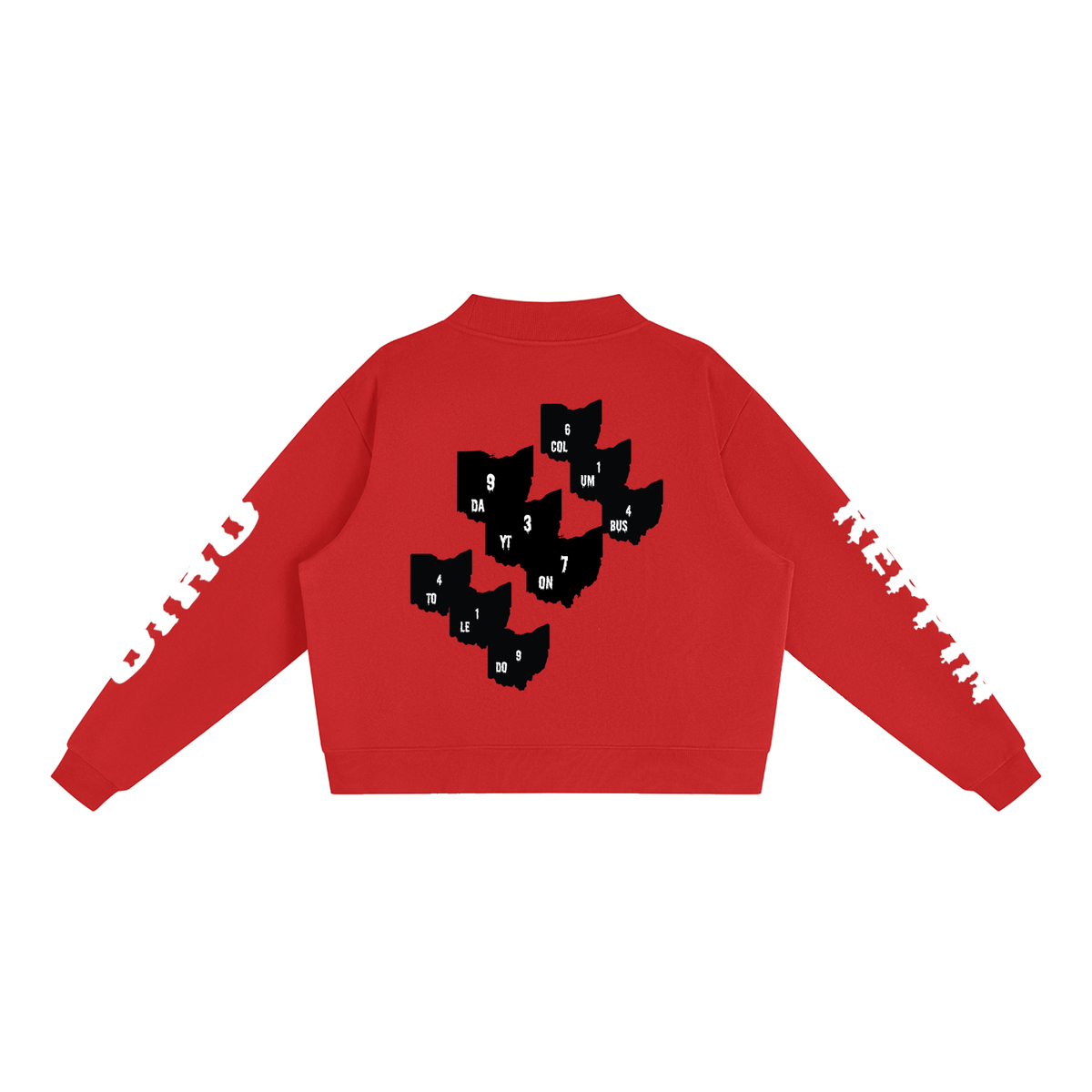 OhioReppinAreaCodes-Essential Fleece Mock-Neck Crew Sweatshirt