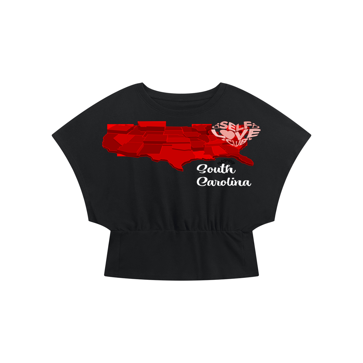SelfLoveSouthCarolina-Women’s Crop Dolman T-Shirt