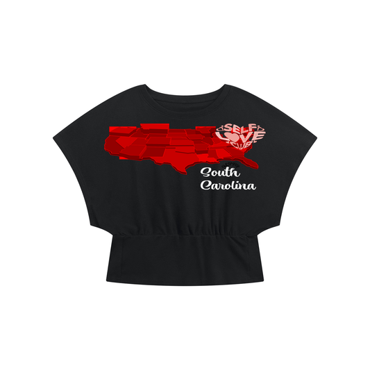 SelfLoveSouthCarolina-Women’s Crop Dolman T-Shirt