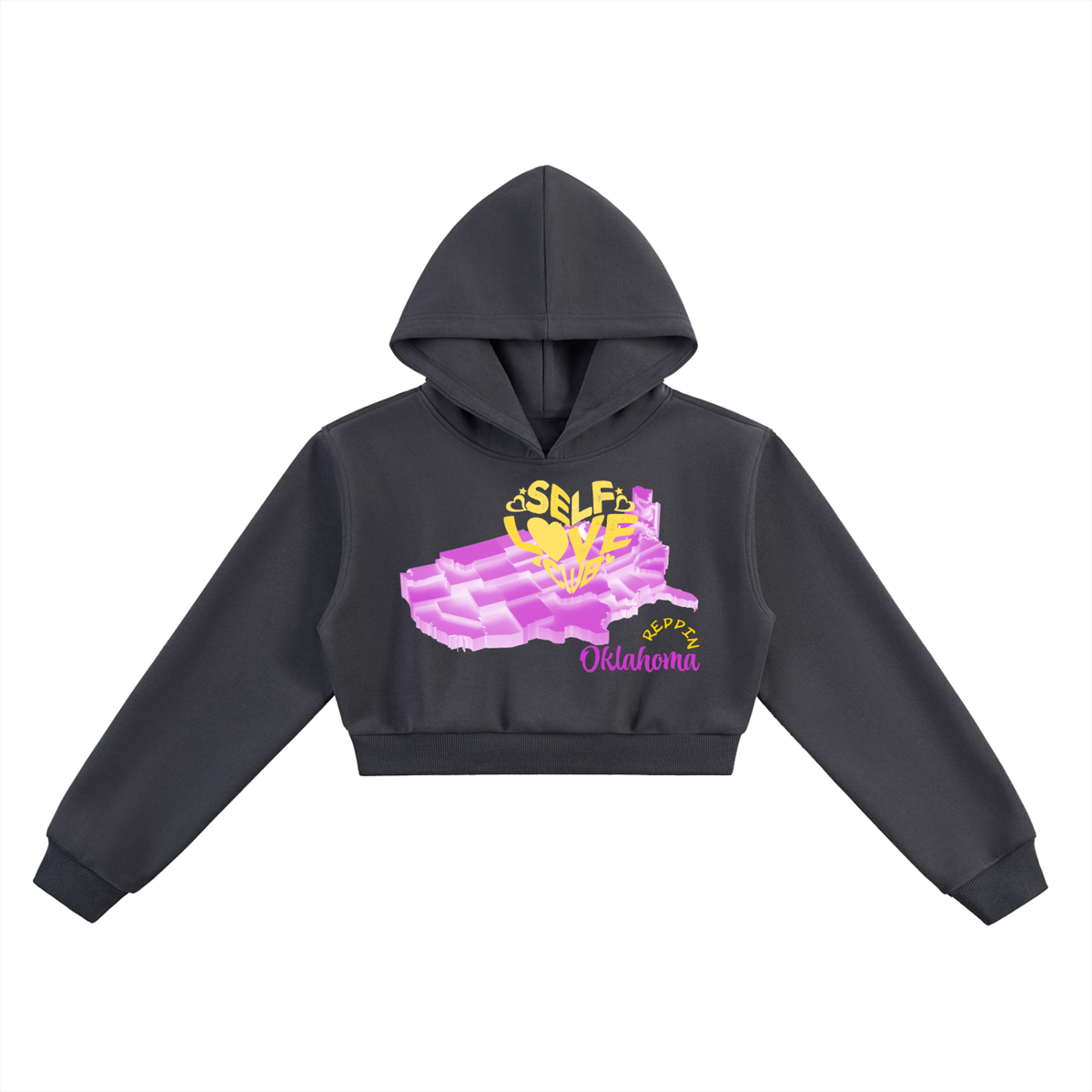 SelfLoveOklahoma-Essential Cropped Hoodie