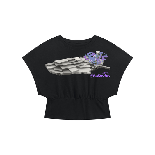 SelfLoveAlabama-Women’s Crop Dolman T-Shirt