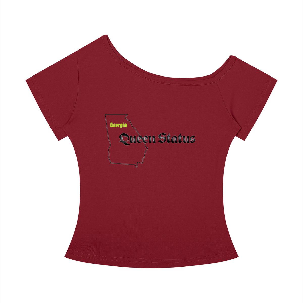 GeorgiaReppin-Women’s Off-the-Shoulder T-Shirt