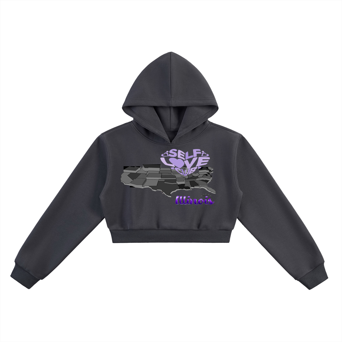 SelfLoveIllinois-Essential Cropped Hoodie