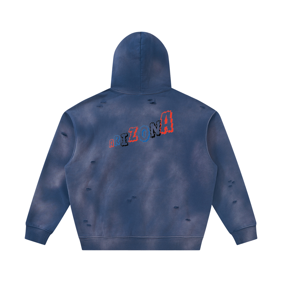 MultiColorsArizona-Unisex Sunfade Frayed Fleece Hoodie