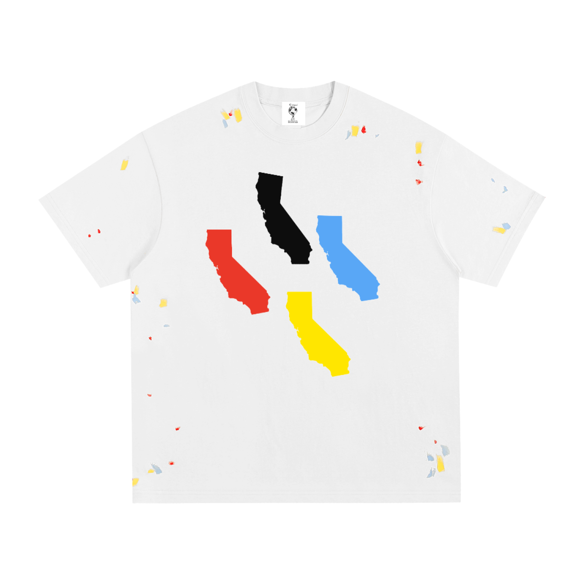 "California"-Paint Splatter T-Shirt