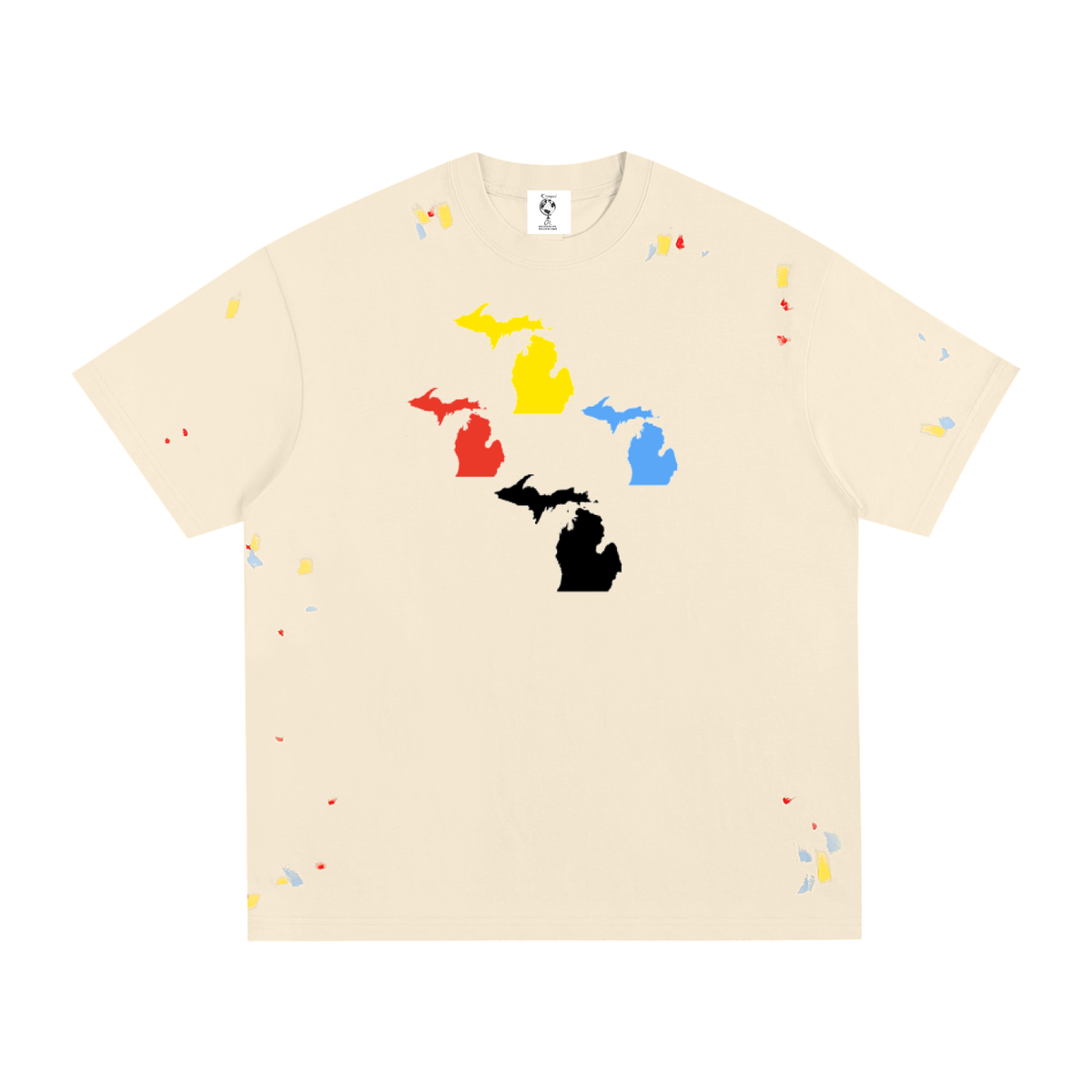 "Michigan"-Paint Splatter T-Shirt
