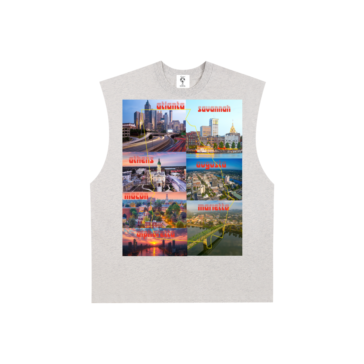 GeorgiaCitiesPic-Edge Cotton Tank Top