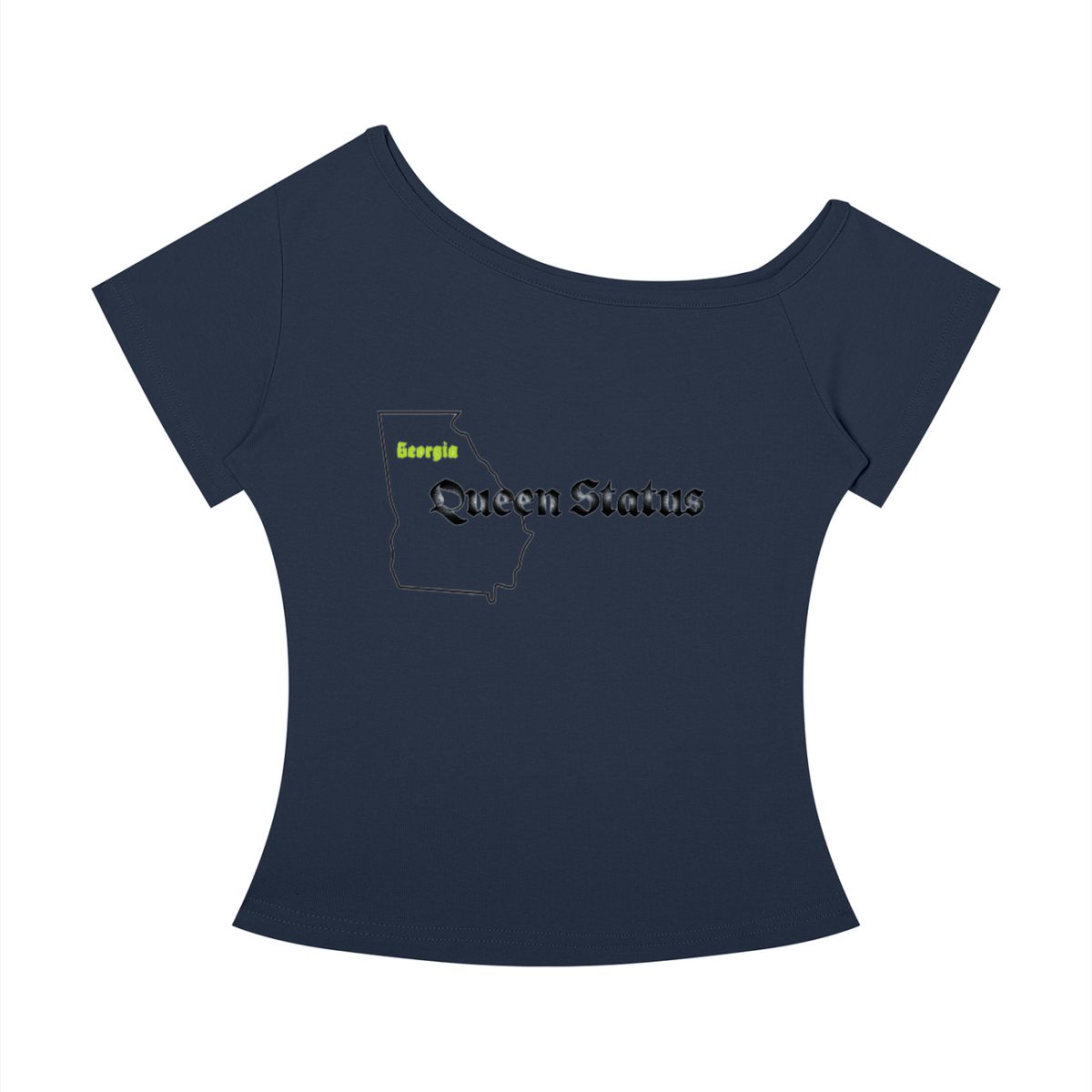 GeorgiaReppin-Women’s Off-the-Shoulder T-Shirt