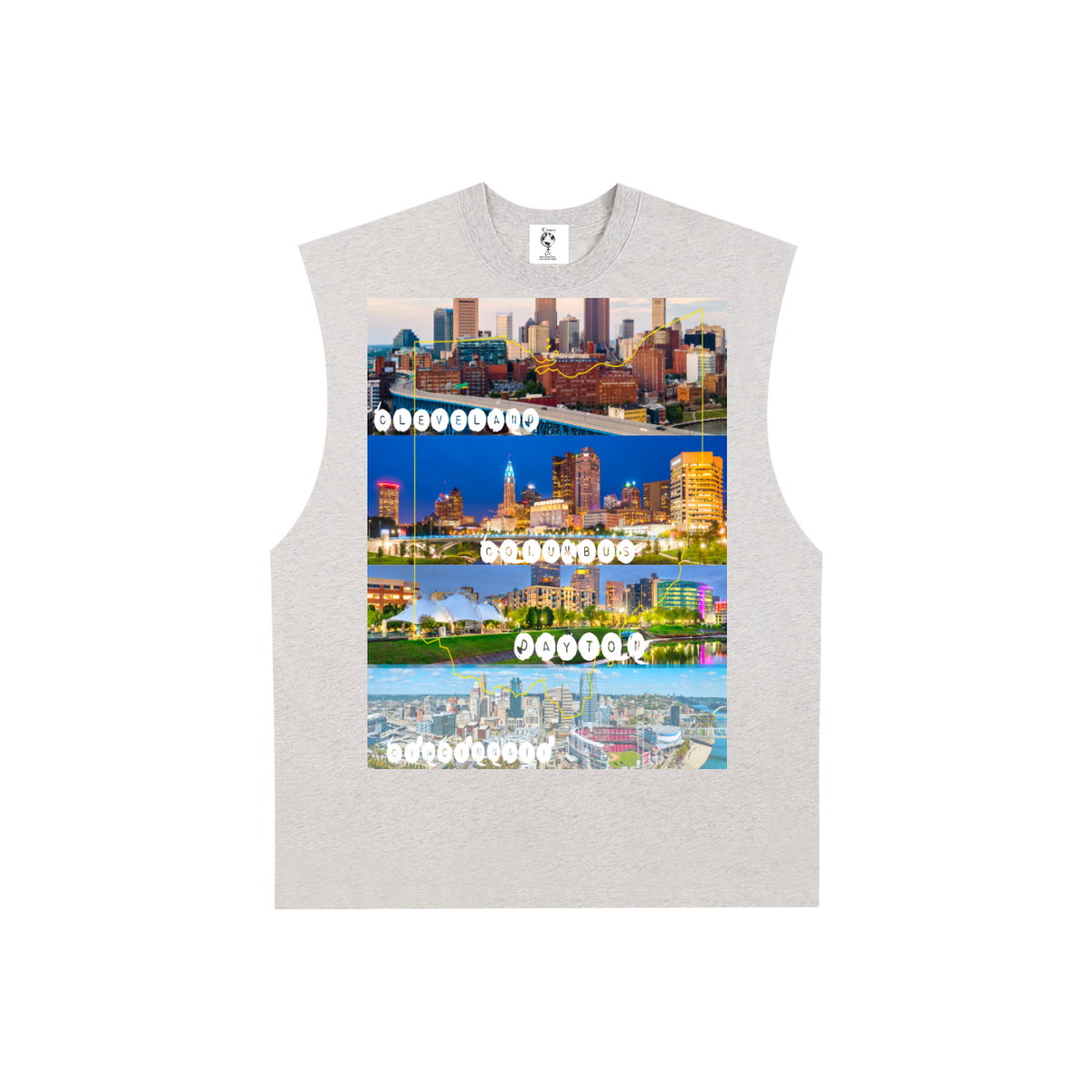 OhioCitiesPic-Raw Edge Cotton Tank Top