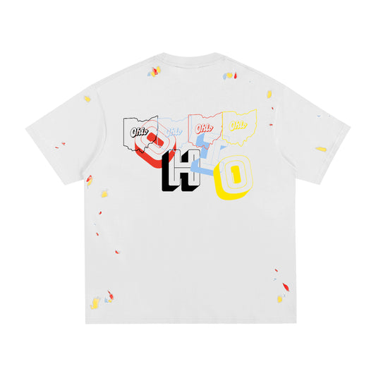 "Ohio"-Paint Splatter T-Shirt