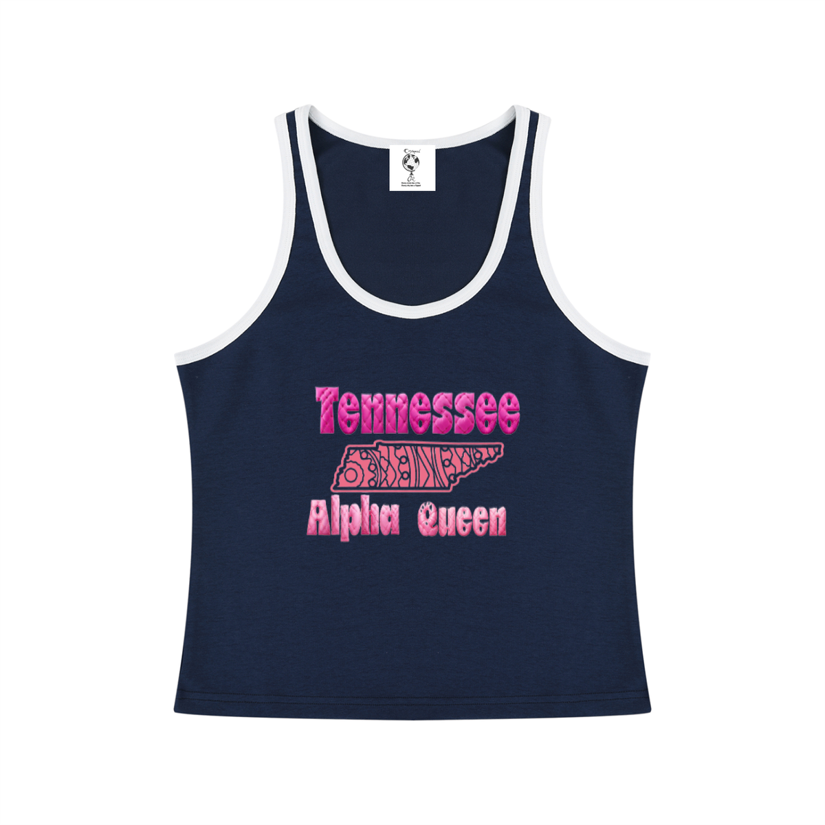 TennesseeAlphaQueen-Women's Color Block Cropped Tank Top