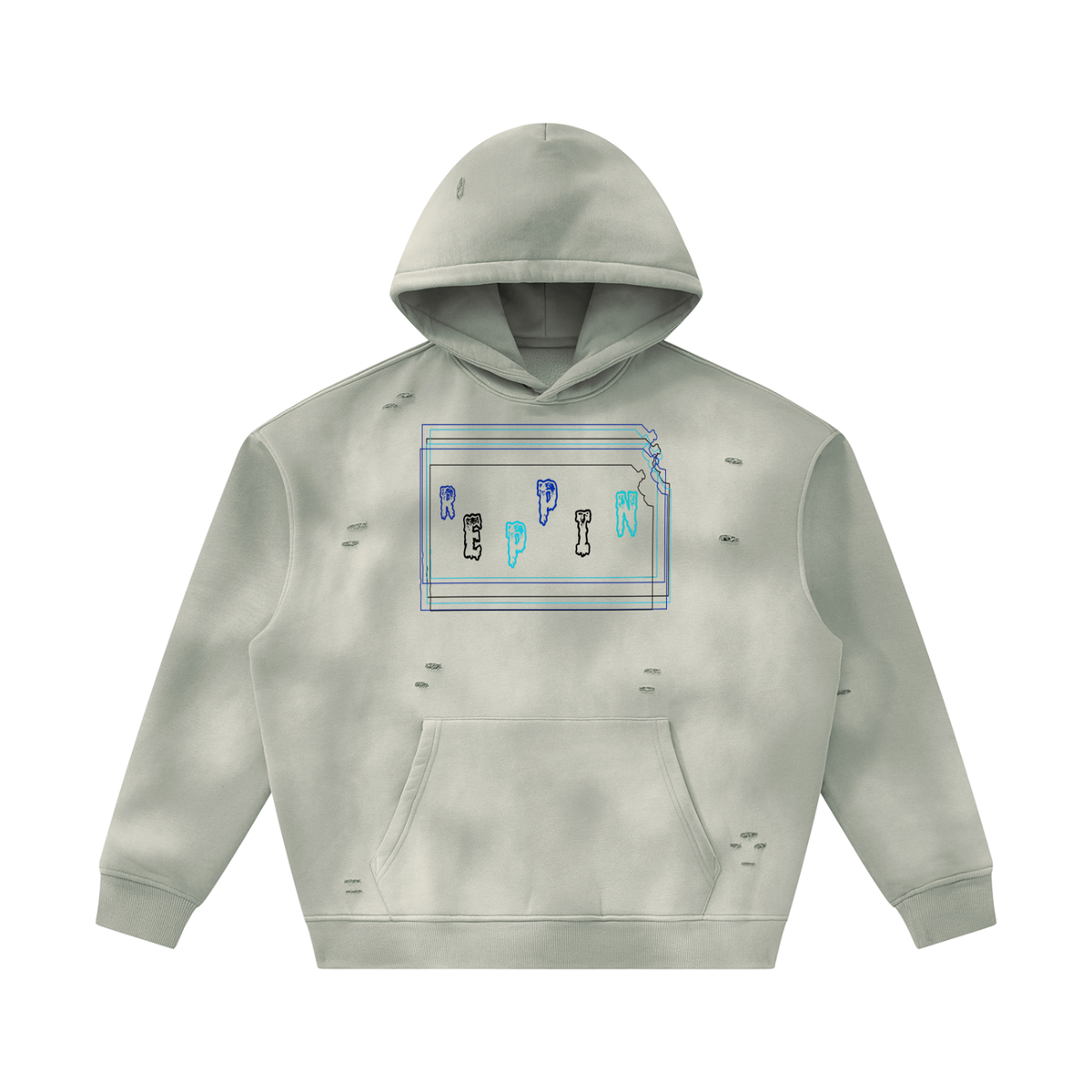 MultiColorsKansas-Unisex Sunfade Frayed Fleece Hoodie