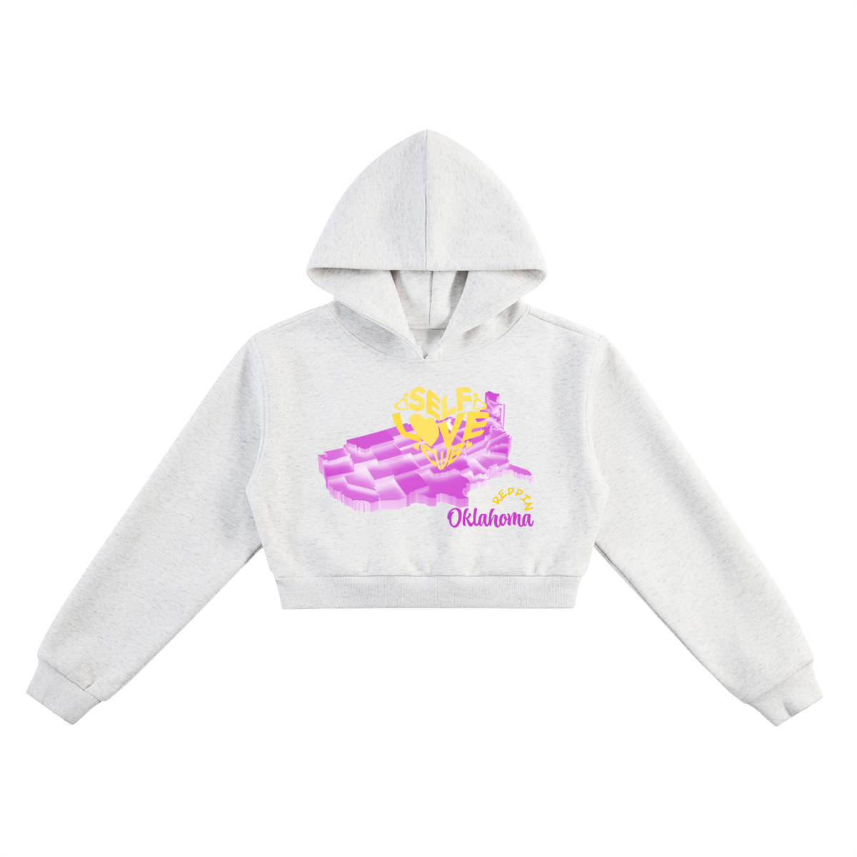 SelfLoveOklahoma-Essential Cropped Hoodie