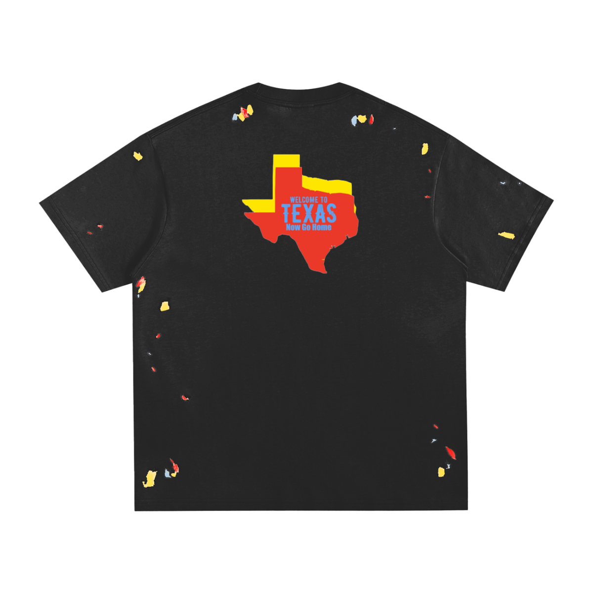"Texas"-Paint Splatter T-Shirt
